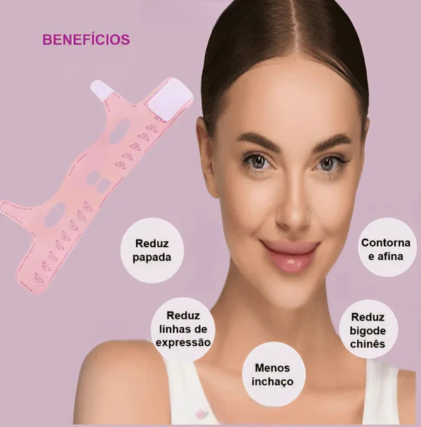 V-Revitalize - Máscara de Contorno Facial - Suaviza Rugas, Papada e Modela o Rosto